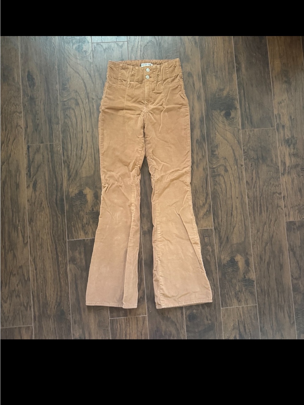 We The Free Size 26 Tan High Rise Flare Corduroy Pants